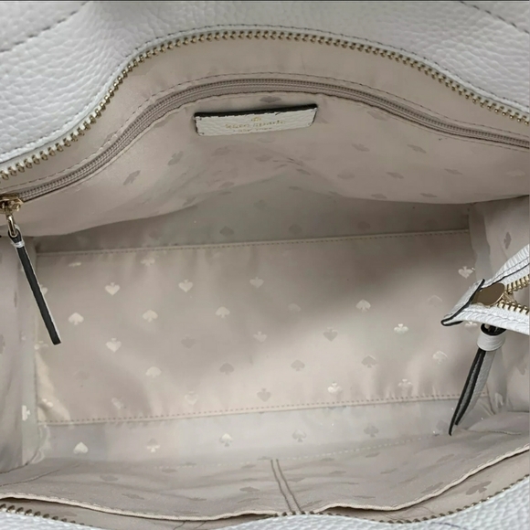 Kate Spade Rowe Perforated Leather Medium Top Zip Satchel Crossbody Bag purse - Picture 8 of 9